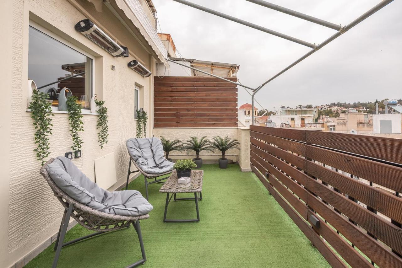 Ferienwohnung Petralona Stylish Penthouse Athen Exterior foto